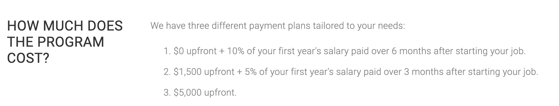 Outco pricing