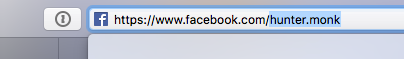 Facebook profile button